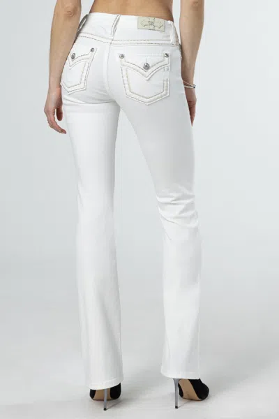 Miss Me Classic White Bootcut Jeans