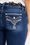 Miss Me Cohen Stitched Bootcut Jeans - 34 / 32" / Dark Wash