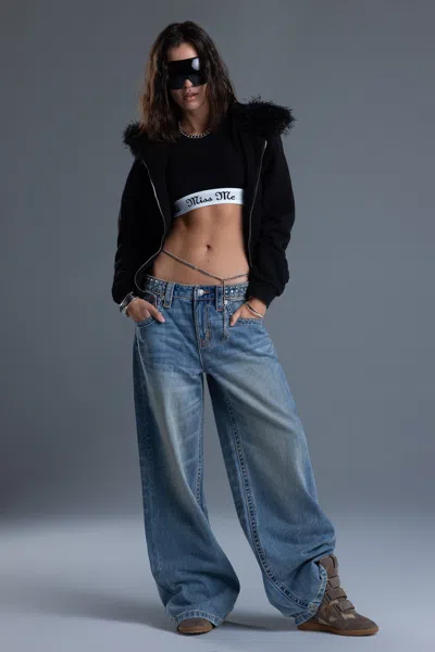Miss Me Corina Baggy Wide Leg - 32 / 30" / Medium Wash In Blue