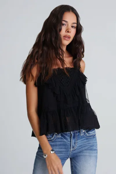 Miss Me Cottage Cami - L / Black
