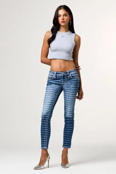 Miss Me Crissy  Skinny Jeans In Med/dark Wash