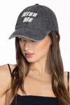 Miss Me Cross Cap - Os / Black Denim In Black Denim