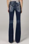 Miss Me Cross Gift Bootcut Jeans In Med/dark Wash