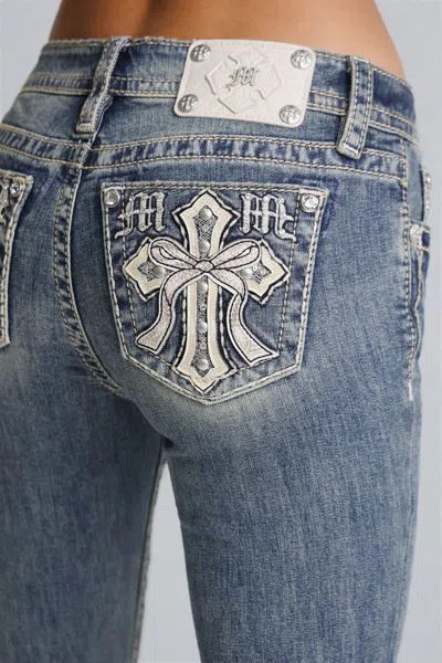 Miss Me Dolly Bootcut Jeans - 34 / 30" / Medium Wash In Blue