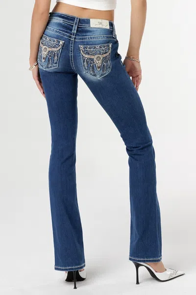Miss Me Dreamin' Longhorn Bootcut Jeans - 31 / 34" / Medium Wash