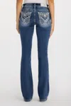 Miss Me Einsley Stitched Bootcut Jeans - 32 / 30" / Med/dark Wash In Blue