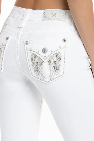 Miss Me Eira Wing Bootcut Jeans In White