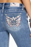 Miss Me Erica Wing Bootcut Jeans - 34 / 30" / Medium Wash In Blue