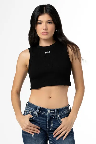 Miss Me Everyday Jane Crop Tank In Black
