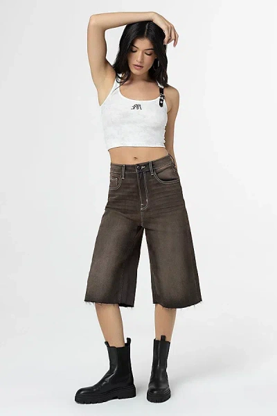 Miss Me Fairfax Jorts In Rustic Brn, Women's At Urban Outfitters
