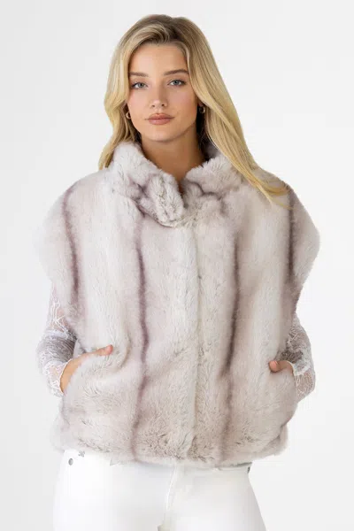 Miss Me Fauxver It Fur Vest In Beige