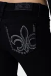 Miss Me Fleur De Glin Bootcut Jeans In Black
