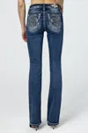Miss Me Fleur Glass Bootcut Jeans In Med/dark Wash