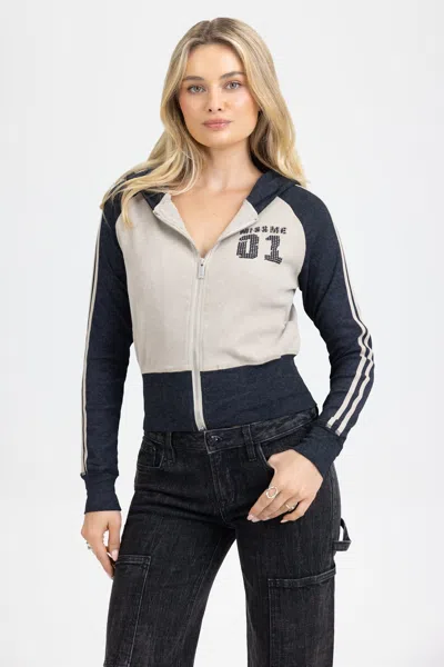 Miss Me Gabriella Hoodie - S / Dove Beige In Multi