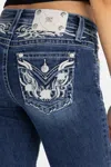 Miss Me Glacé Bleu Bootcut Jeans - 25 / 32" / Dark Wash In Blue