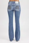 Miss Me Gone Mayhem Bootcut Jeans - 29 / 30" / Medium Wash In Blue