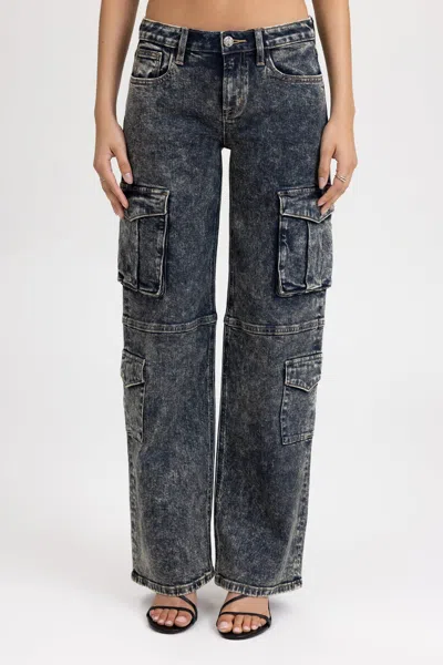 Miss Me Gracyn Cargo Wide Leg - 34 / 30" / Vintage Blue