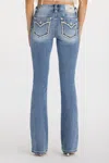 Miss Me Halo Border Stitched Bootcut Jeans - 31 / 30" / Medium Wash In Blue