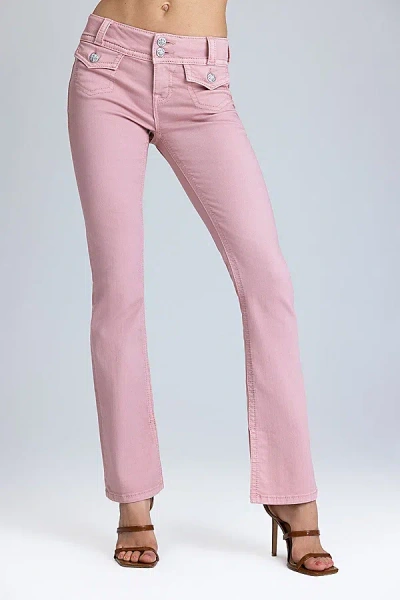 Miss Me Heavenly Cerise Bootcut Jeans - 34 / 30" / Pastel Pink