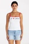 Miss Me I Heart Tank - M / White In White