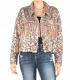 Miss Me In The Spotlight Sequin Jacket In Rose Gold In Multi