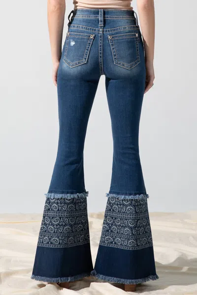 Miss Me Its Retro Flare Jeans In Medium Wash