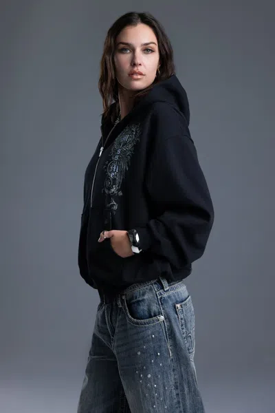 Miss Me Jinx Wings Jacket - L / Black