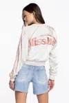 Miss Me Kaia Track Jacket In Cream White