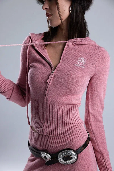 Miss Me Kaliyah Knitted Jacket In Rose Pink, Women's At Urban Outfitters