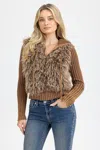 Miss Me Katz Shaggy Faux Fur Jacket - M / Chocolate Brown In Brown