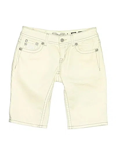Pre-owned Miss Me Khaki Shorts In White
