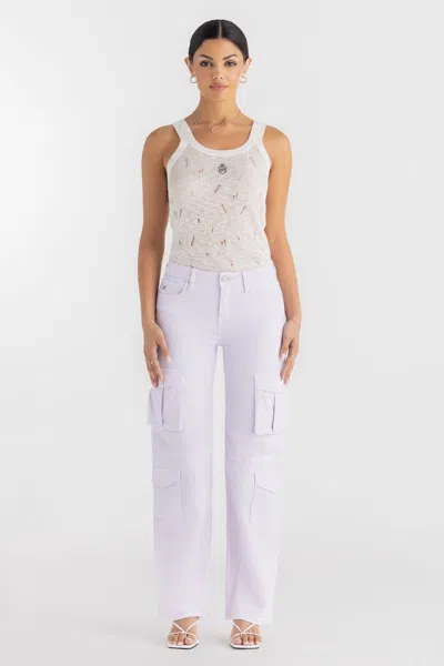 Miss Me Lilac Cargo Wide Leg - 34 / 28" / Light Lavender
