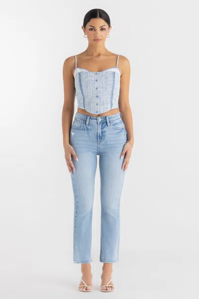 Miss Me Livia Flare Crop - 34 / 28" / Light Wash