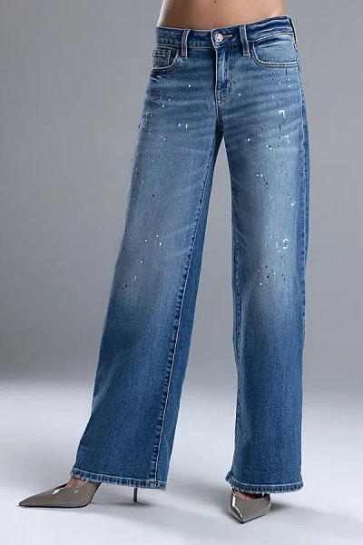 Miss Me Logan Wide Leg Jeans In Medium Wash, Women's At Urban Outfitters In Blue