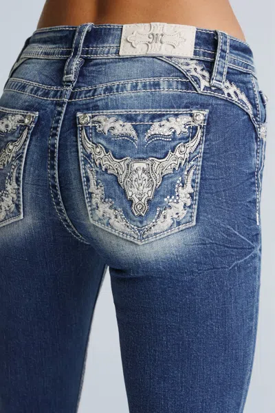 Miss Me Lonestar Bootcut Jeans - 33 / 30" / Medium Wash In Blue