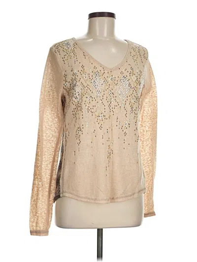 Pre-owned Miss Me Long Sleeve Blouse In Brown