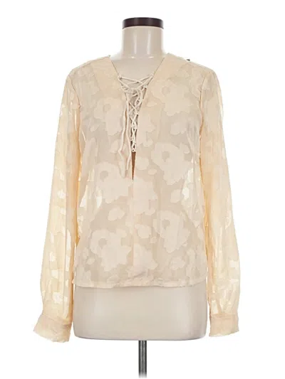 Pre-owned Miss Me Long Sleeve Blouse In Ivory