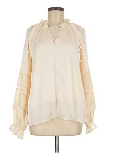 Pre-owned Miss Me Long Sleeve Blouse In White