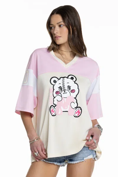 Miss Me Love Crew Jersey - L / Cream In White