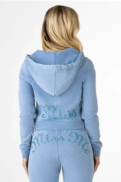 Miss Me Loves It Rhinestone Jacket In Blue, Women's At Urban Outfitters