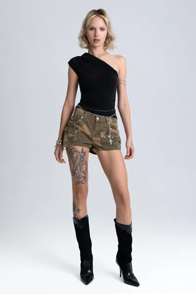 Miss Me Madix Camo Cargo Shorts - 33 / 1.5" / Camo Green