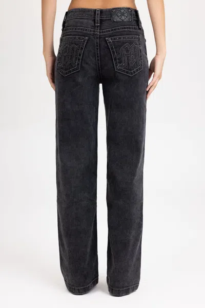 Miss Me Marilyn Slim Wide - 34 / 30" / Black Smoke