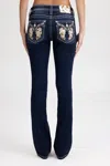 Miss Me Marleigh Wings Bootcut Jeans - 33 / 30" / Dark Wash In Blue