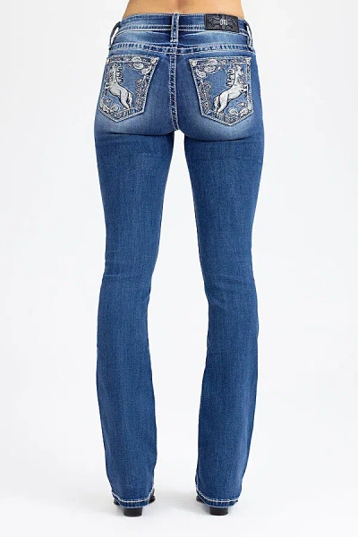 Miss Me Meadow Bootcut Jeans In Medium Wash, Women's At Urban Outfitters In Blue