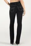 Miss Me Metallic Classic Black Bootcut Jeans In Black