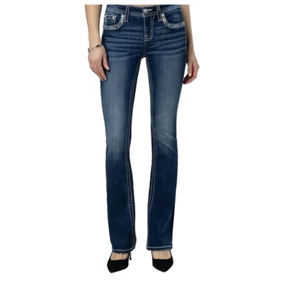 Miss Me Mid-rise Boot Jean In Dark Denim In Blue