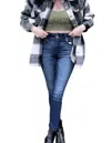 Miss Me Mid Rise Skinny Jeans In Dark Wash In Blue