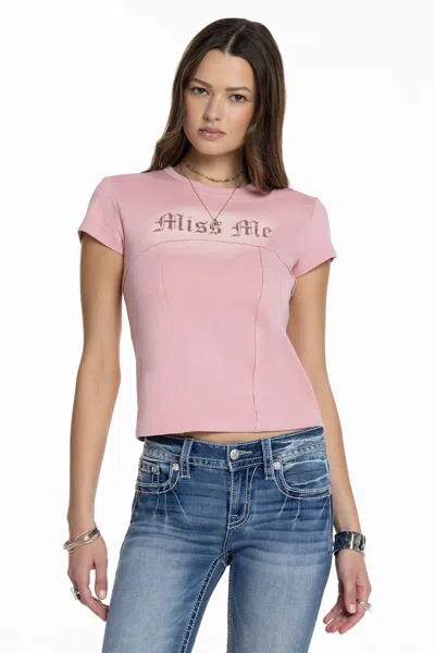 Miss Me Millie Tee - L / Pink