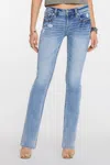 Miss Me Monroe Stitched Bootcut Jeans - 31 / 30" / Light Wash
