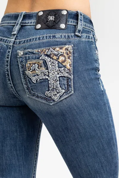 Miss Me Nala Cross Bootcut Jeans - 32 / 30" / Vintage Blue